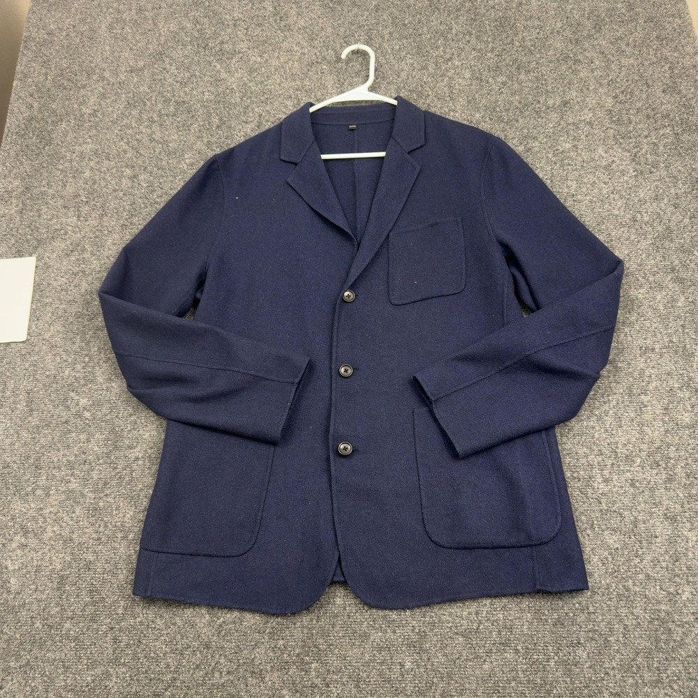 Bonobos Blazer Mens 44R Navy Wool Blend Italian Fabric Slim Fit Professional - Picture 3 of 10